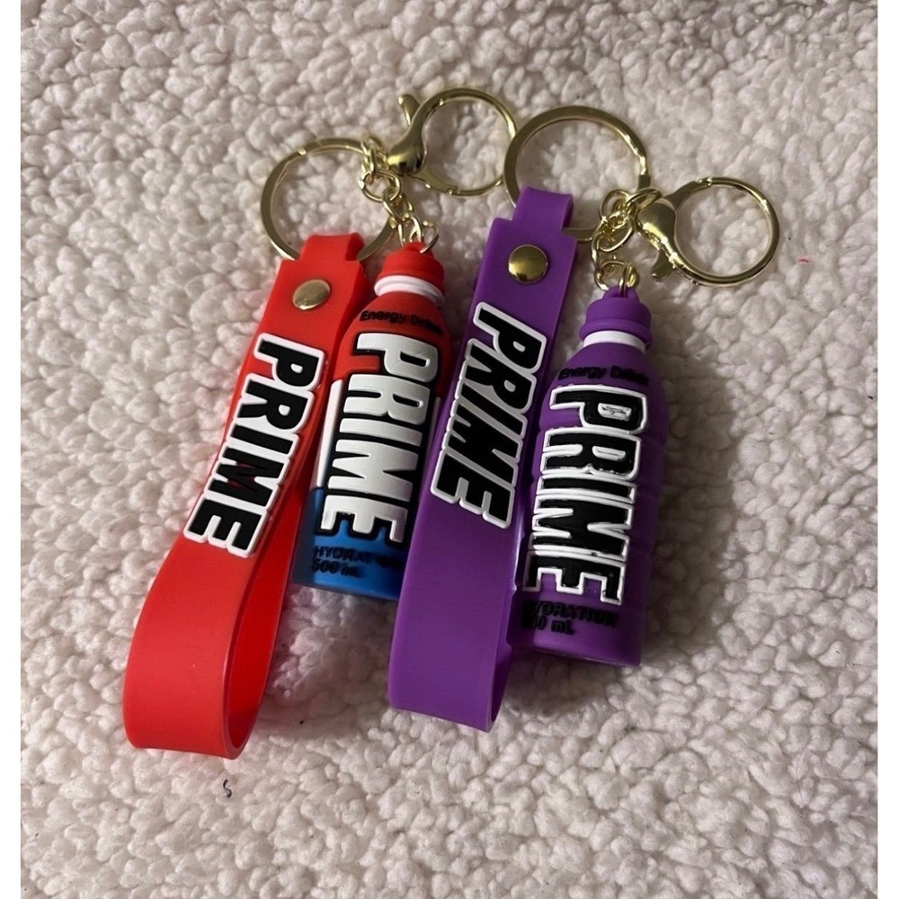 Prime Hydration Bottle Keychain Set - Purple & Red/Blue Duo